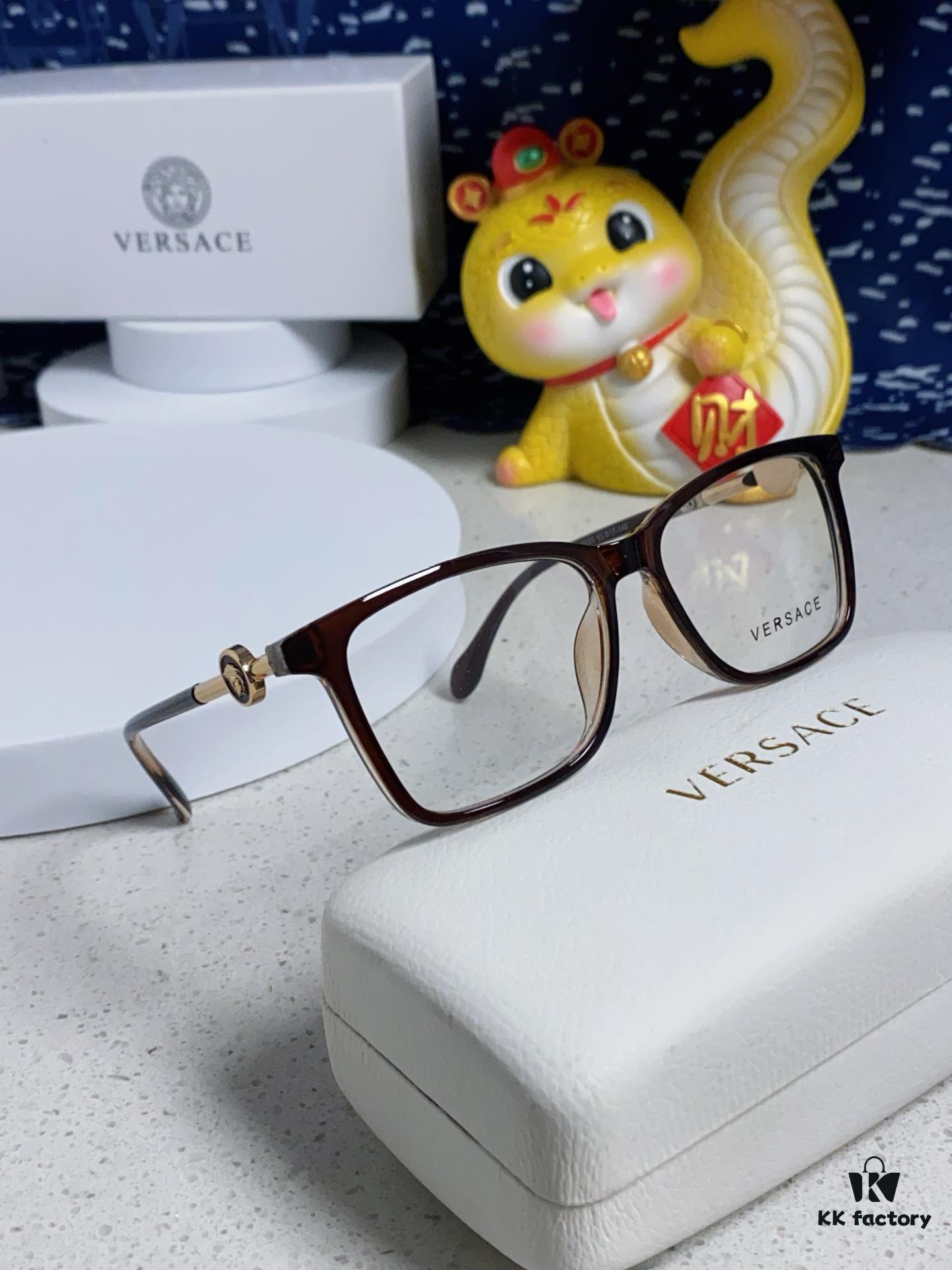 6931f8993a89a121ed549da6 Versace Women's Square Logo Sunglasses, Fashionable Unisex Optical Frame, Suitable for Daily Wear