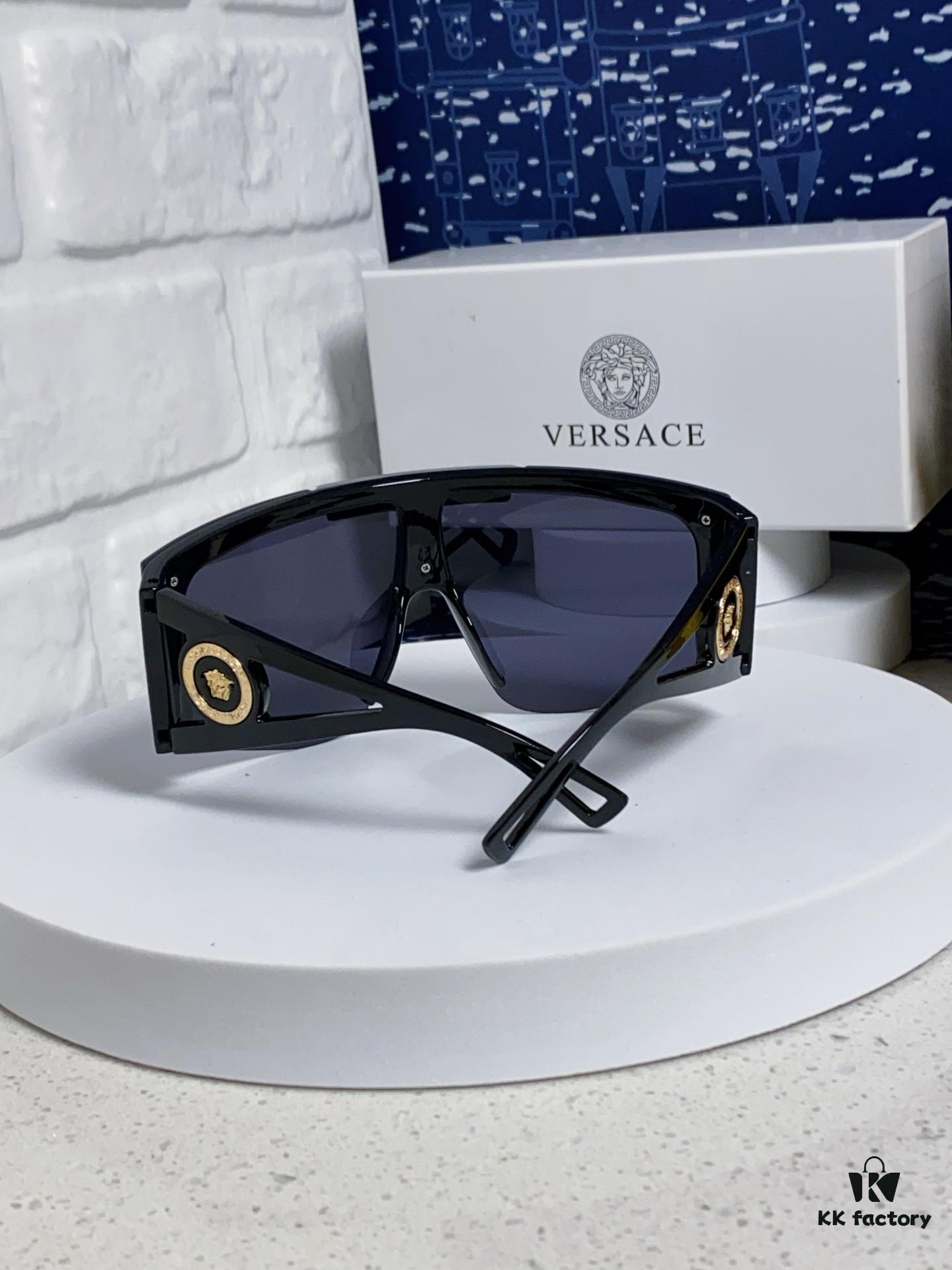 6931f8a03a89a121ed549dfc Versace 2025 New Arrival European and American Style One-Piece Sunglasses, Fashionable Oversized Hollow-Out Sunglasses for Men and Women