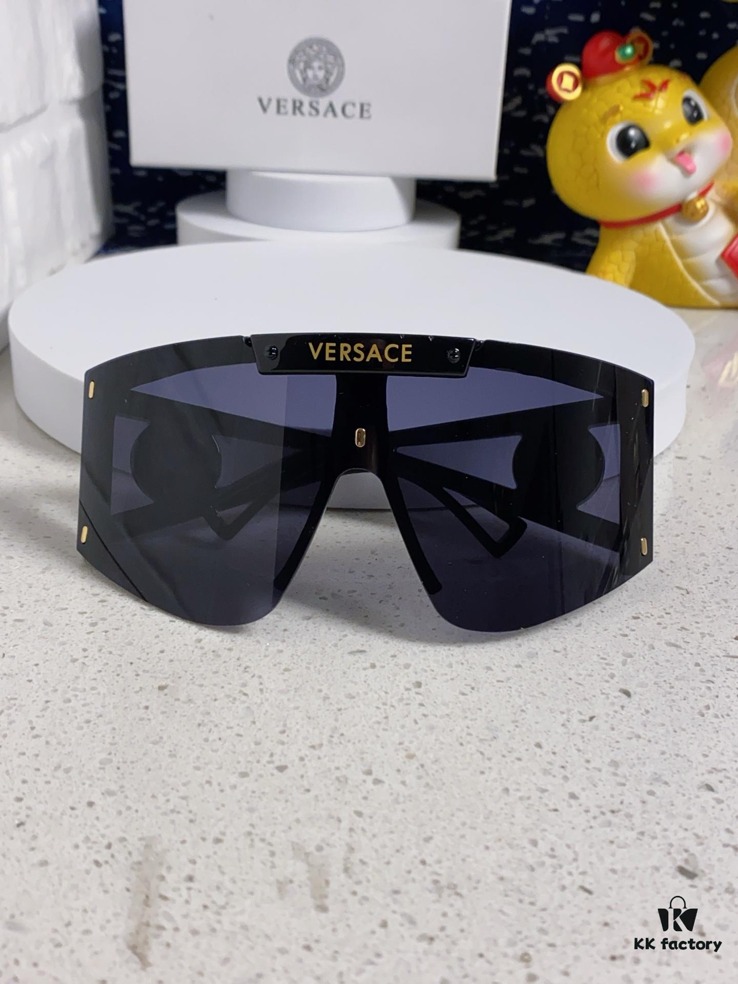 6931f8a13a89a121ed549e01 Versace 2025 New Arrival European and American Style One-Piece Sunglasses, Fashionable Oversized Hollow-Out Sunglasses for Men and Women