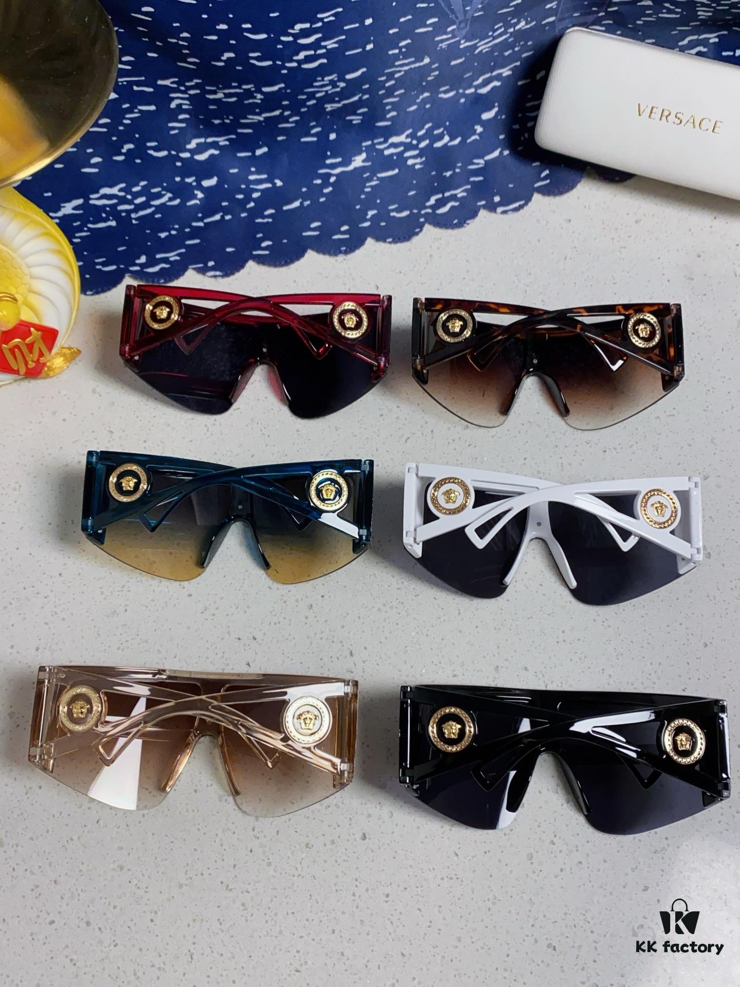 6931f8a13a89a121ed549e03 Versace 2025 New Arrival European and American Style One-Piece Oversized Sunglasses, Fashionable Trendy Hollow-Out Sun Glasses for Men and Women