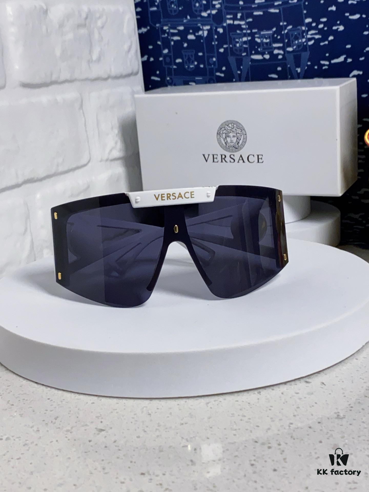 6931f8a13a89a121ed549e07 Versace 2025 New Arrival European and American Style One-Piece Sunglasses, Fashionable Oversized Hollow-Out Sunglasses for Men and Women