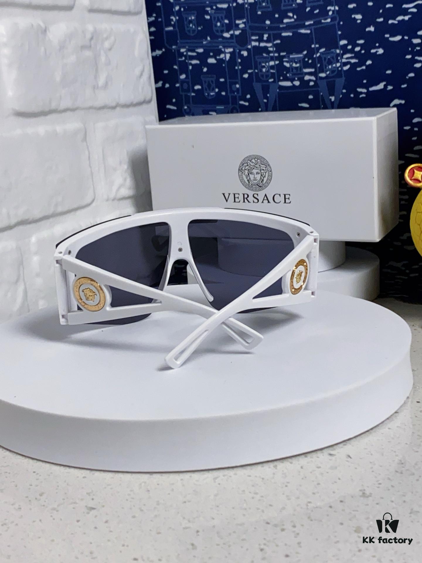 6931f8a13a89a121ed549e08 Versace 2025 New Arrival European and American Style One-Piece Sunglasses, Fashionable Oversized Hollow-Out Sunglasses for Men and Women
