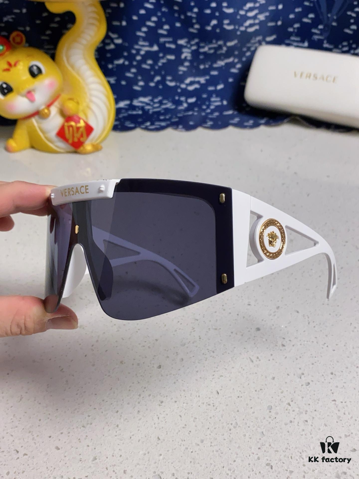 6931f8a13a89a121ed549e0b Versace 2025 New Arrival European and American Style One-Piece Sunglasses, Fashionable Oversized Hollow-Out Sunglasses for Men and Women
