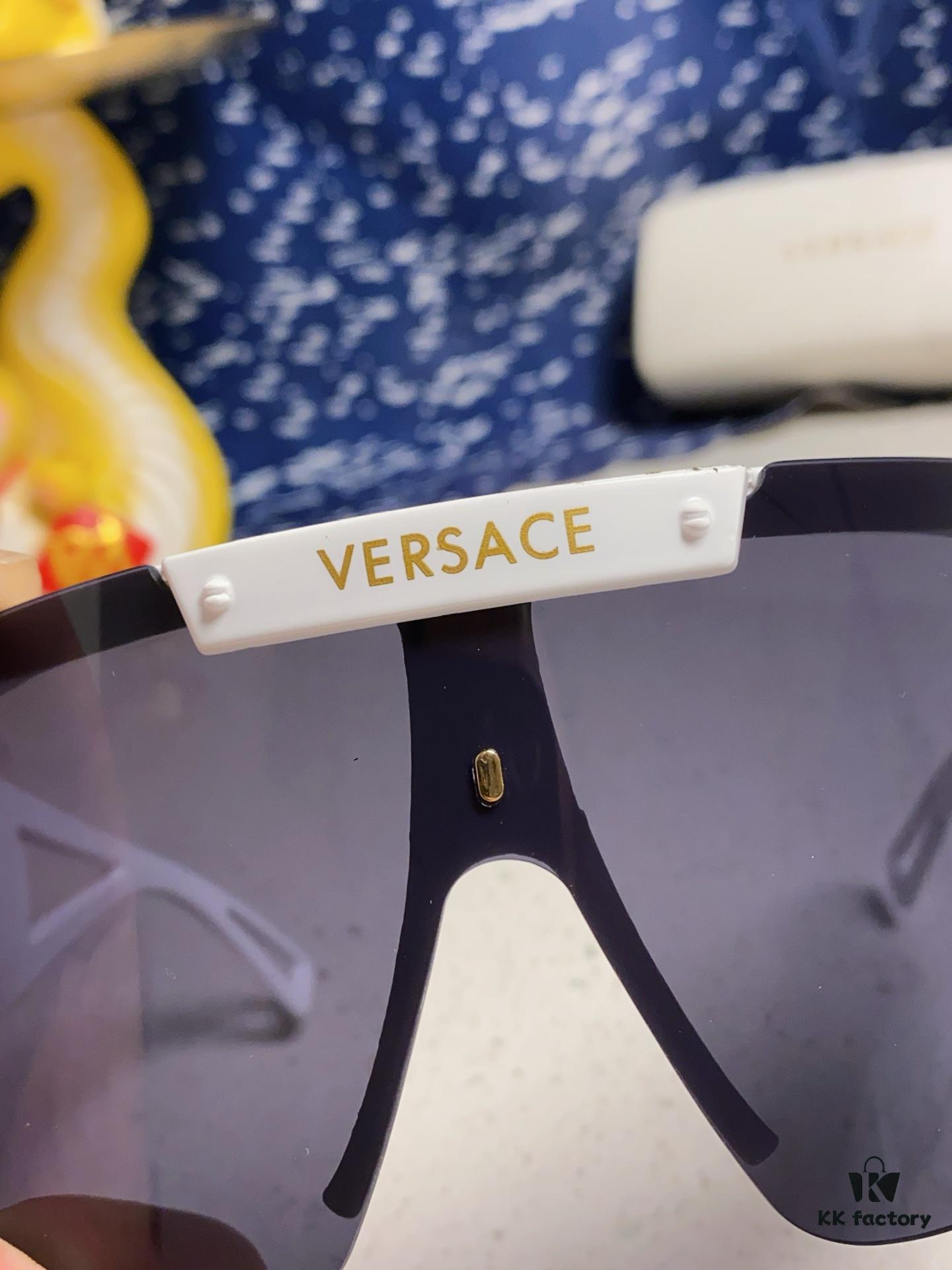 6931f8a23a89a121ed549e0c Versace 2025 New Arrival European and American Style One-Piece Sunglasses, Fashionable Oversized Hollow-Out Sunglasses for Men and Women