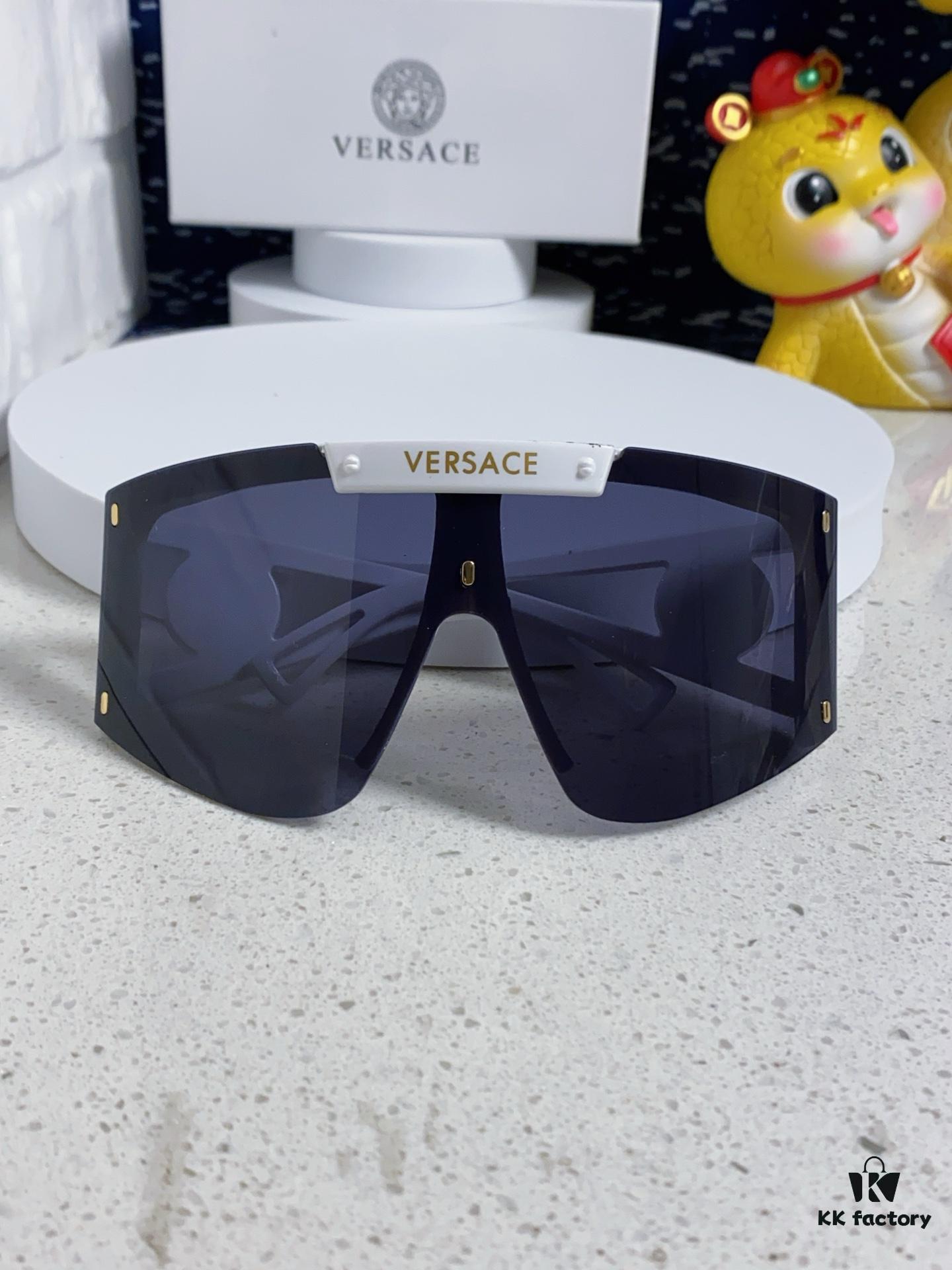 6931f8a23a89a121ed549e0d Versace 2025 New Arrival European and American Style One-Piece Sunglasses, Fashionable Oversized Hollow-Out Sunglasses for Men and Women