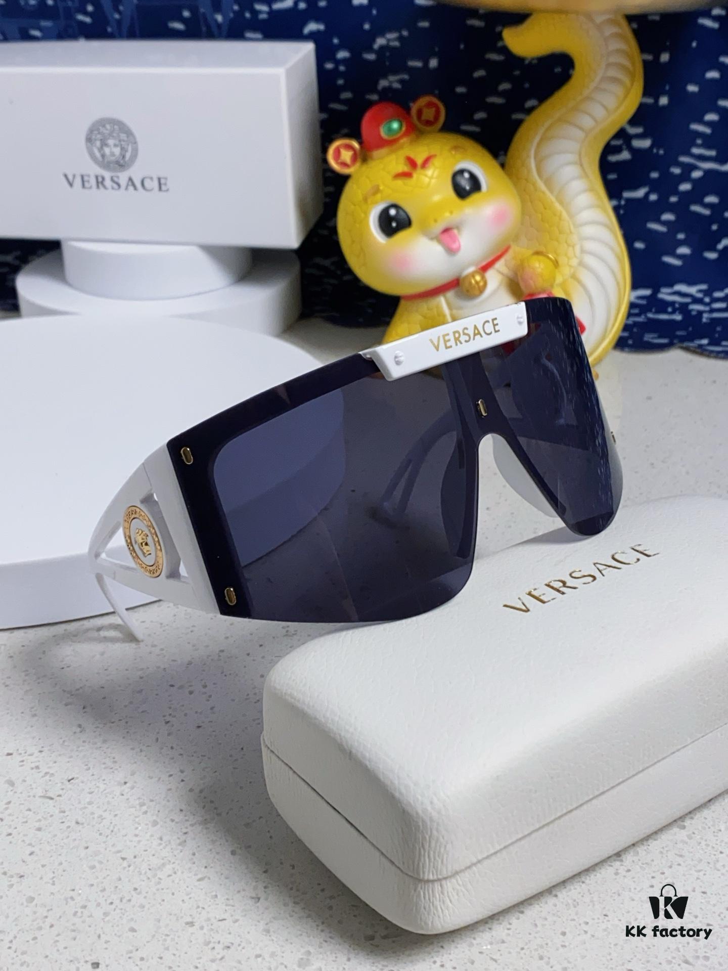 6931f8a23a89a121ed549e0e Versace 2025 New Arrival European and American Style One-Piece Sunglasses, Fashionable Oversized Hollow-Out Sunglasses for Men and Women