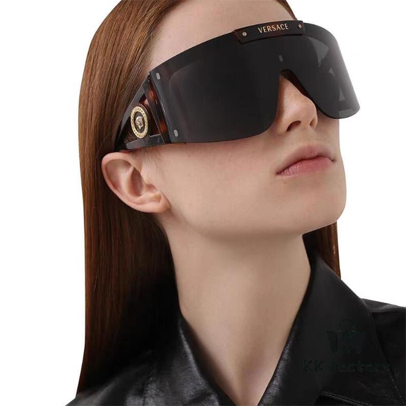 6931f8a23a89a121ed549e0f Versace 2025 New Arrival European and American Style One-Piece Oversized Hollow-Out Sunglasses, Fashionable Unisex Sun Glasses