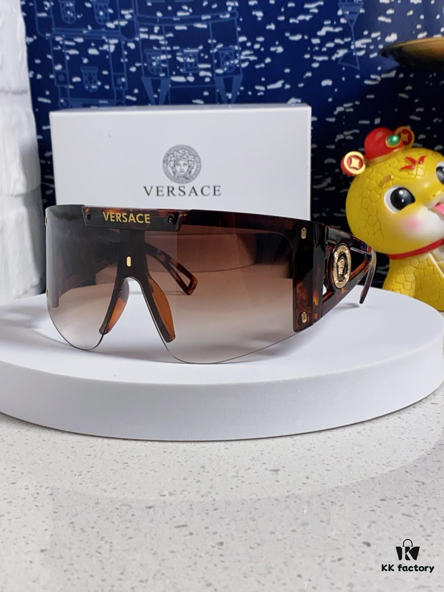 6931f8a23a89a121ed549e10 Versace 2025 New Arrival European and American Style One-Piece Oversized Hollow-Out Sunglasses, Fashionable Unisex Sun Glasses