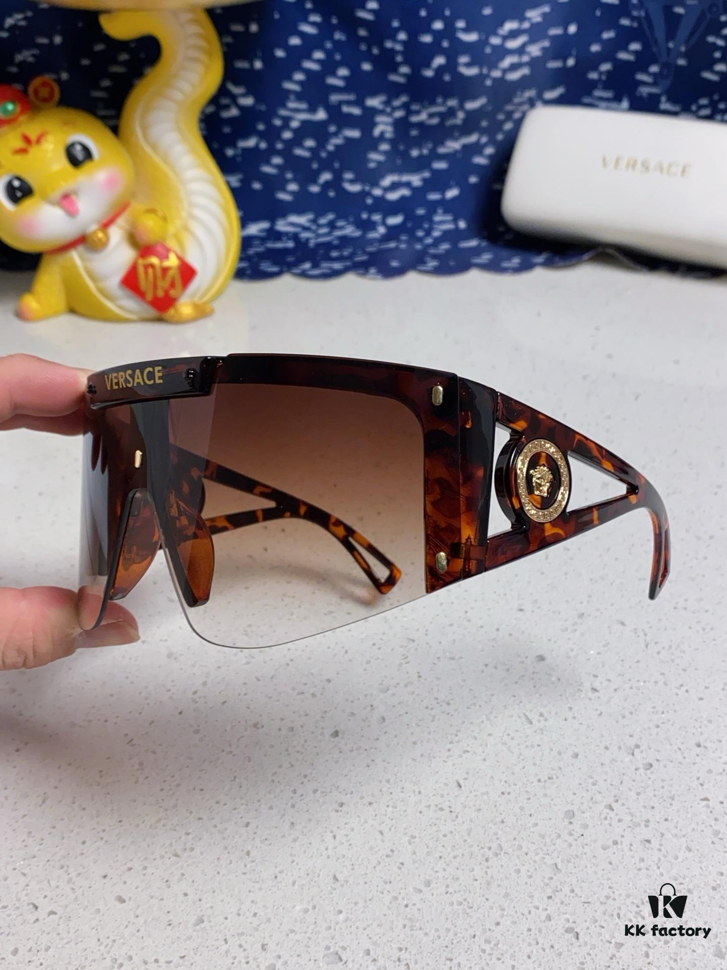 6931f8a23a89a121ed549e15 Versace 2025 New Arrival European and American Style One-Piece Oversized Hollow-Out Sunglasses, Fashionable Unisex Sun Glasses
