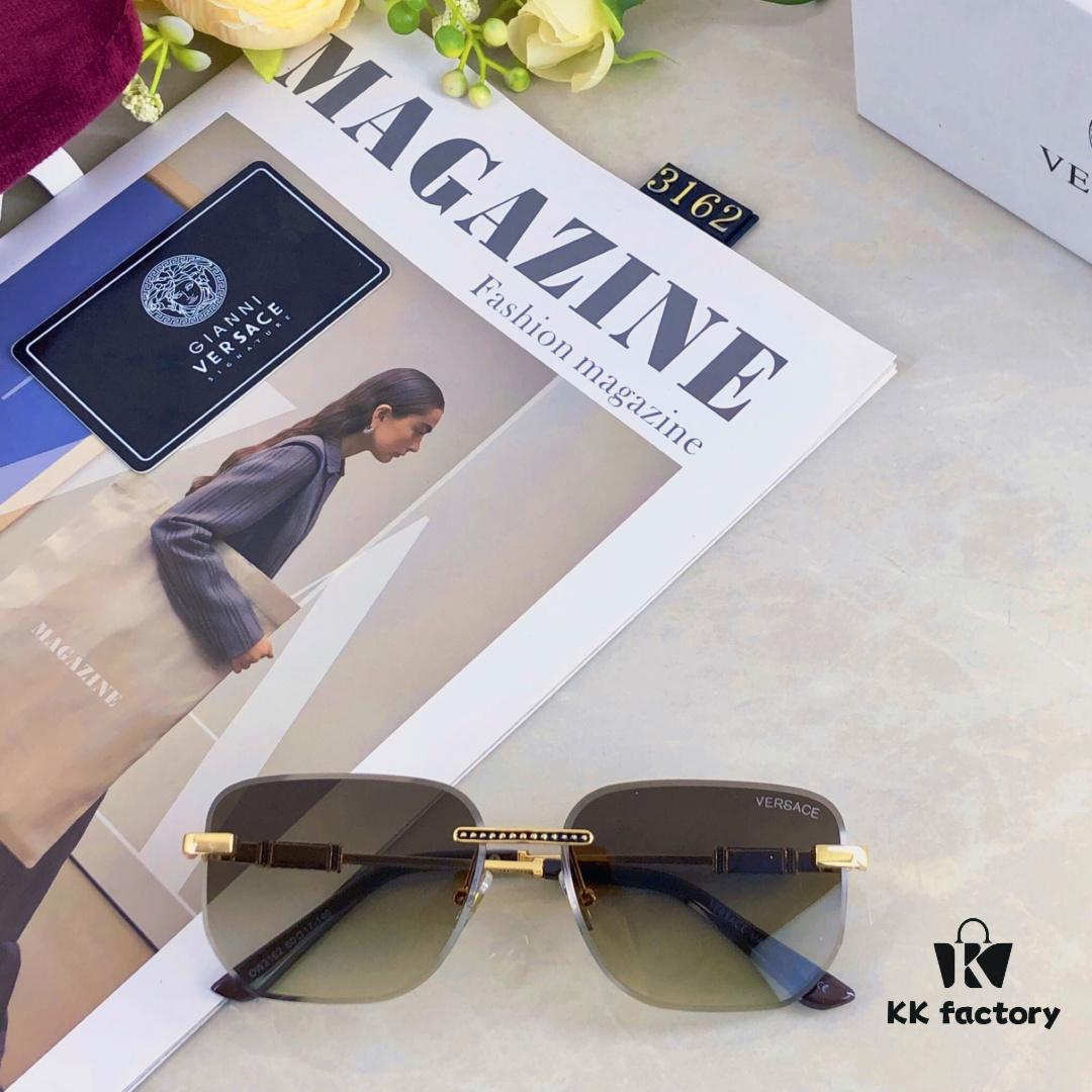 6931f8a53a89a121ed549e39 Versac* European and American Style Square Avant-garde Individualistic Small Frame Sunglasses Ins Frameless Ultra-Cool Trendy UV Protection Sunglasses
