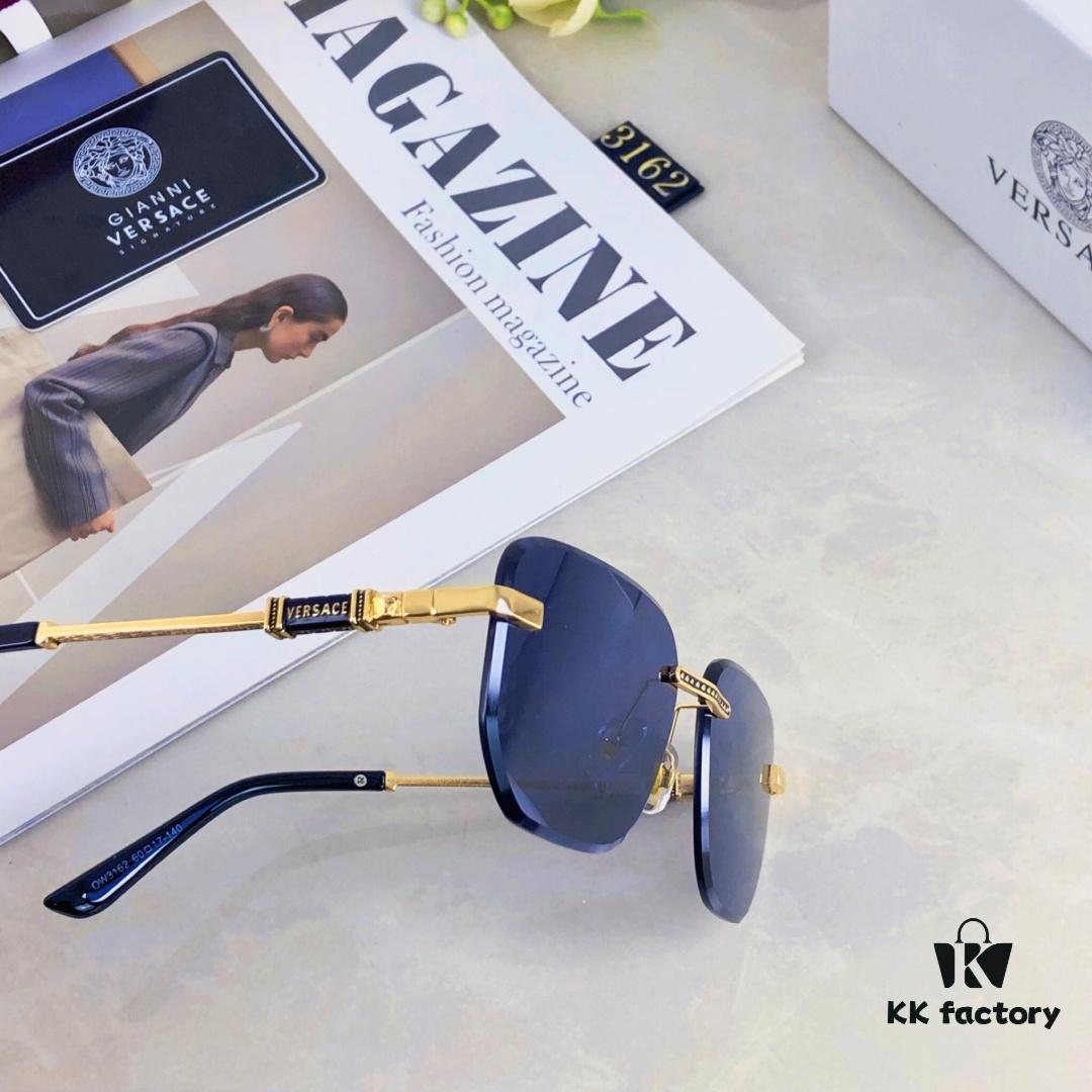 6931f8a63a89a121ed549e3b Versac* European and American Style Square Avant-garde Individualistic Small Frame Sunglasses Ins Frameless Ultra-Cool Trendy UV Protection Sunglasses