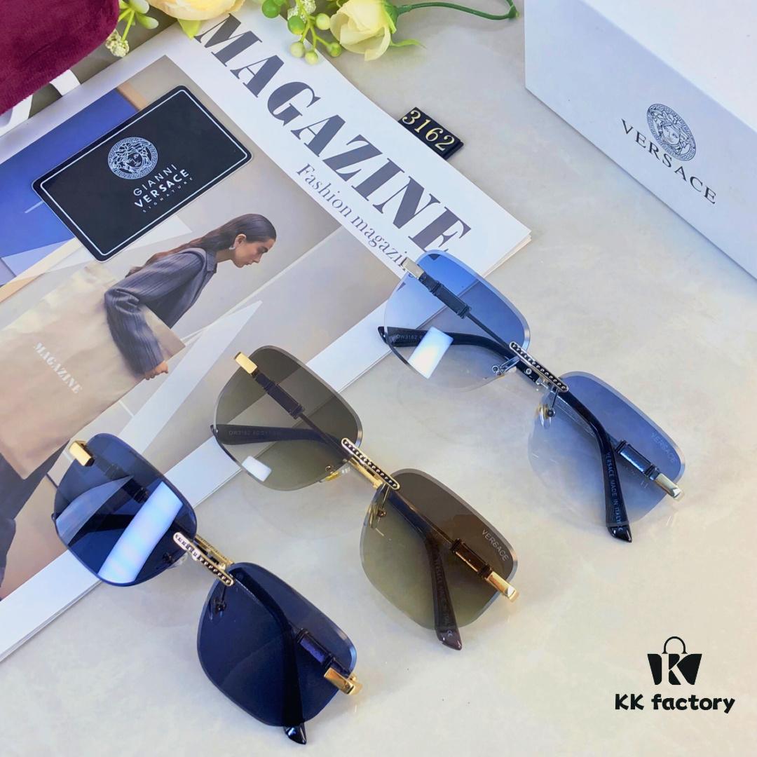 6931f8a63a89a121ed549e3c Versac* European and American Style Square Avant-garde Individualistic Small Frame Sunglasses Ins Frameless Ultra-Cool Trendy UV Protection Sunglasses