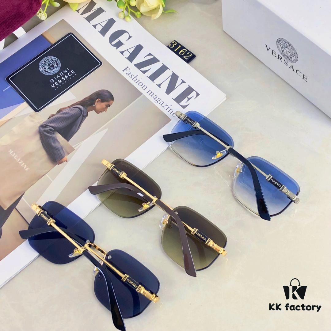 6931f8a63a89a121ed549e3d Versac* European and American Style Square Avant-garde Individualistic Small Frame Sunglasses Ins Frameless Ultra-Cool Trendy UV Protection Sunglasses