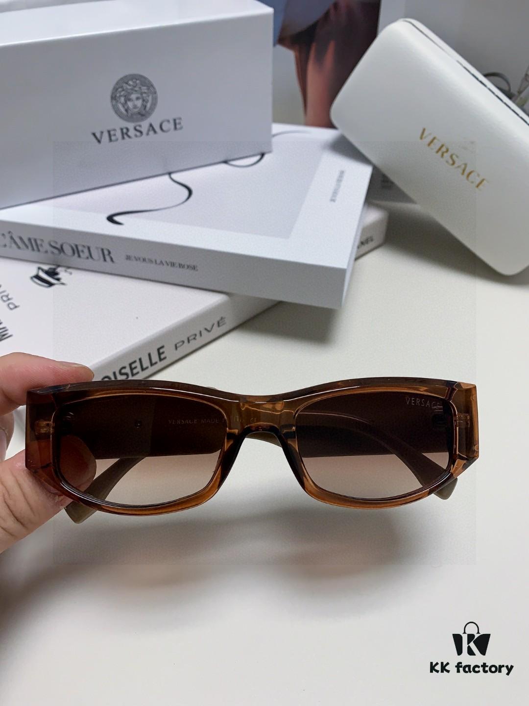 6931f8bb3a89a121ed549f6b Versace 2025 New Arrival Small-Frame Sunglasses for Women, Stylish Letter Logo Unisex Square Sunglasses, Vintage-Inspired Designer Eyewear