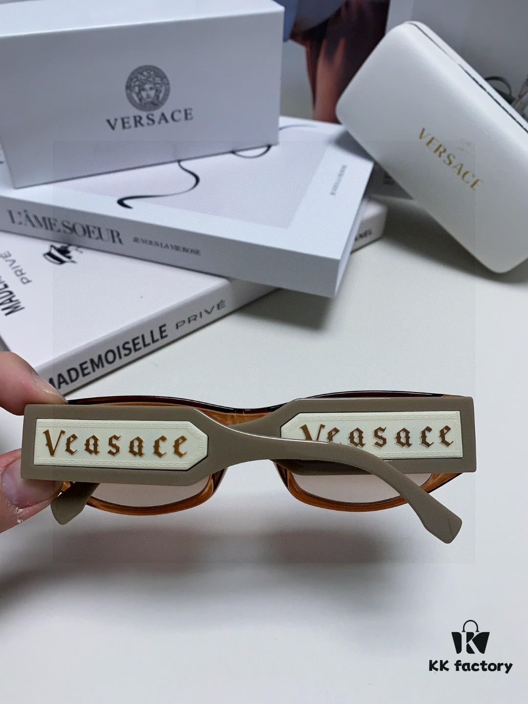 6931f8bb3a89a121ed549f6c Versace 2025 New Arrival Small-Frame Sunglasses for Women, Stylish Letter Logo Unisex Square Sunglasses, Vintage-Inspired Designer Eyewear
