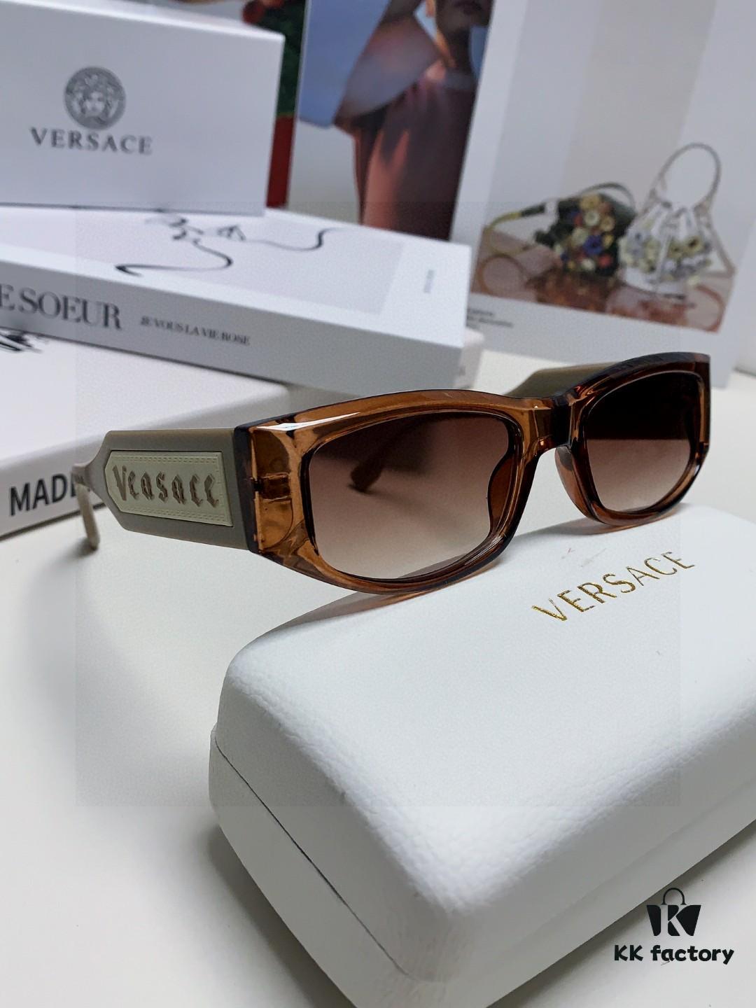 6931f8bb3a89a121ed549f6e Versace 2025 New Arrival Small-Frame Sunglasses for Women, Stylish Letter Logo Unisex Square Sunglasses, Vintage-Inspired Designer Eyewear