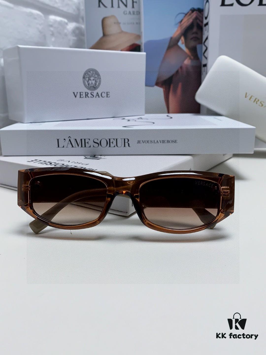 6931f8bc3a89a121ed549f6f Versace 2025 New Arrival Small-Frame Sunglasses for Women, Stylish Letter Logo Unisex Square Sunglasses, Vintage-Inspired Designer Eyewear