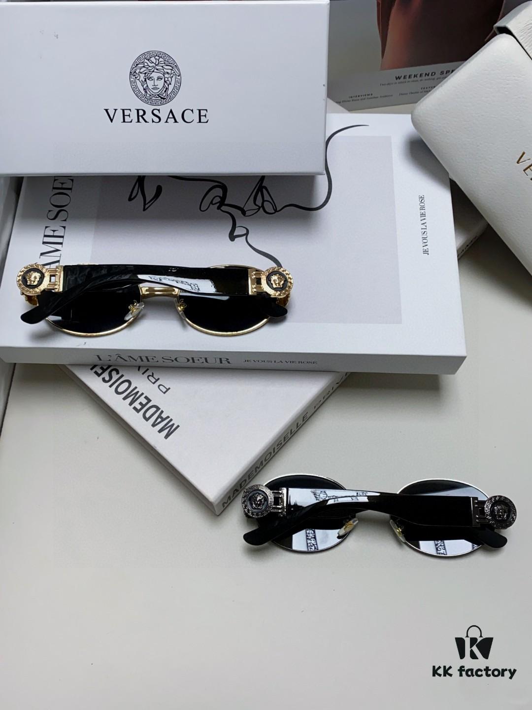 6931f8bc3a89a121ed549f7b Versace New Retro Oval Sunglasses, Fashionable Unisex Sun Glasses, Celebrity Style