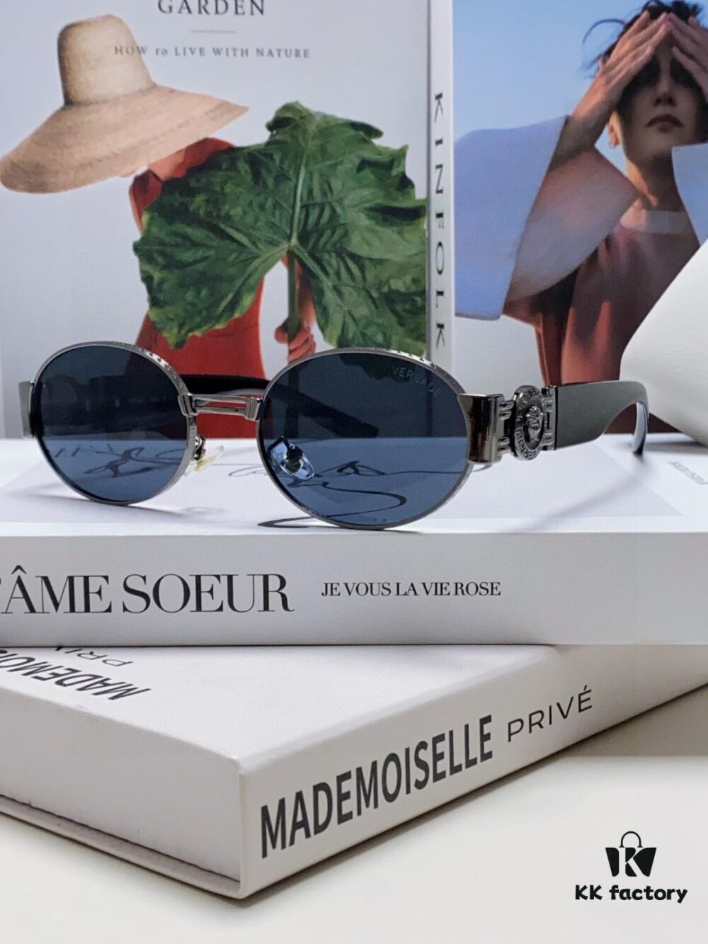 6931f8bd3a89a121ed549f7d Versace New Retro Oval Sunglasses, Fashionable Unisex Sun Glasses, European and American Celebrity Style
