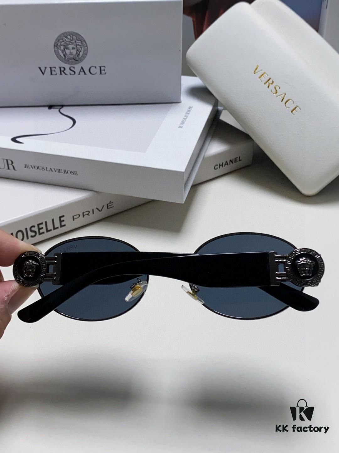 6931f8bd3a89a121ed549f81 Versace New Retro Oval Sunglasses, Fashionable Unisex Sun Glasses, European and American Celebrity Style
