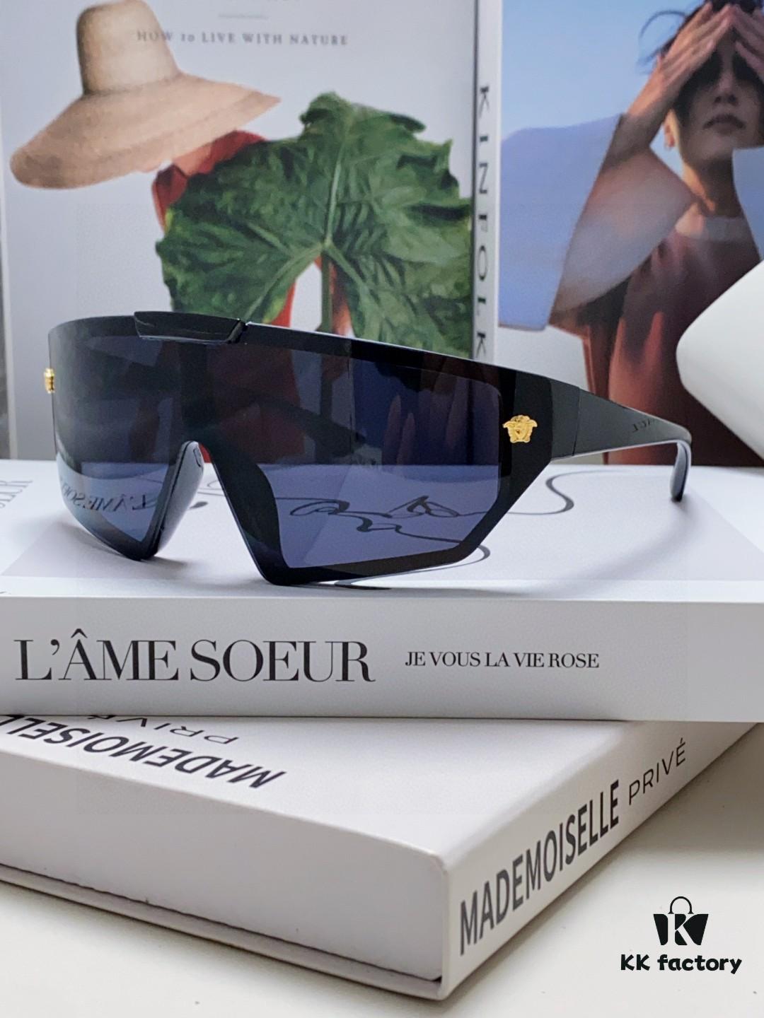 VERSACE Versace [2025 Spring/Summer New Arrival] Unisex Sunglasses, One-Piece Mask-Style Goggles