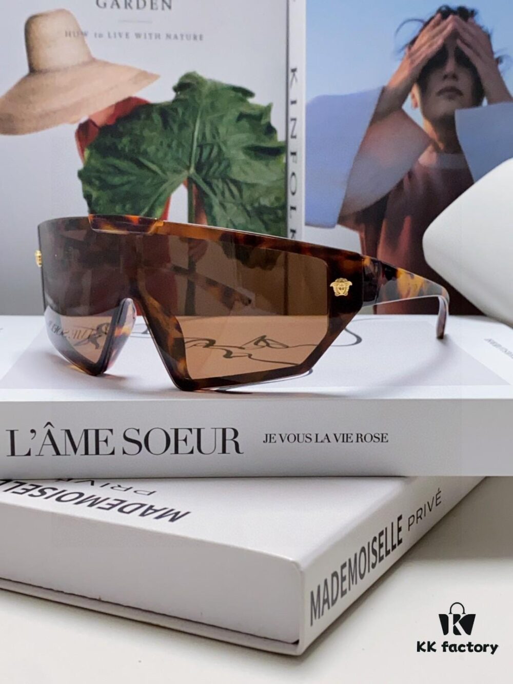 VERSACE Versace [2025 Spring/Summer New Arrival] Unisex Sunglasses, One-Piece Mask-Style Goggles