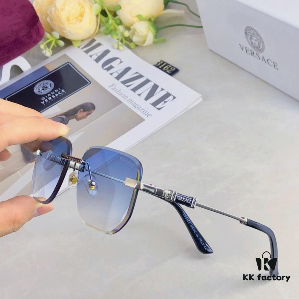6931f8cc3a89a121ed54a046 Versac* European and American Style Square Avant-garde Individualistic Small Frame Sunglasses Instagram Unframed Super Cool Influencer Sunglasses UV Protection Sunglasses Sun Glasses
