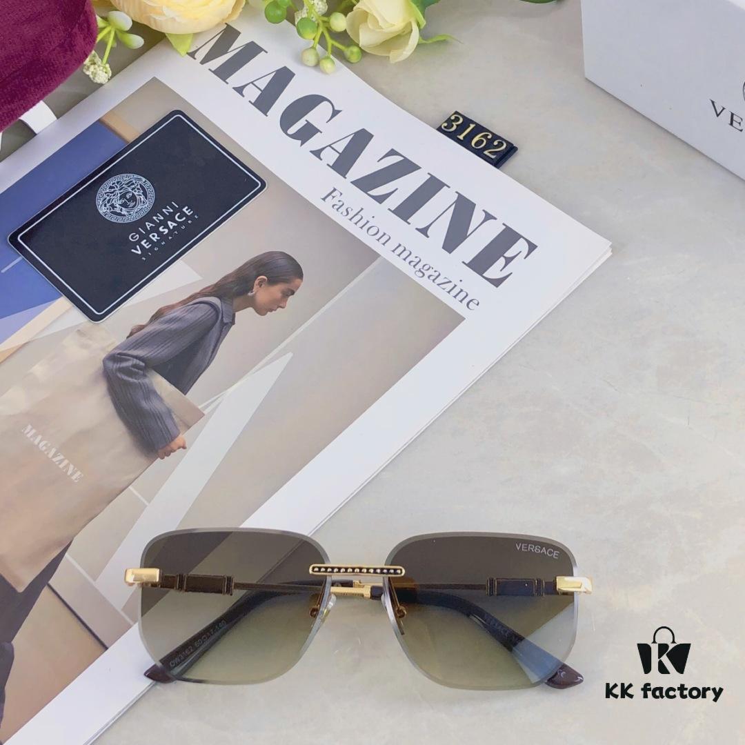 6931f8cc3a89a121ed54a04a Versac* European and American Style Square Avant-garde Individualistic Small Frame Sunglasses Instagram Unframed Super Cool Influencer Sunglasses UV Protection Sunglasses Sun Glasses