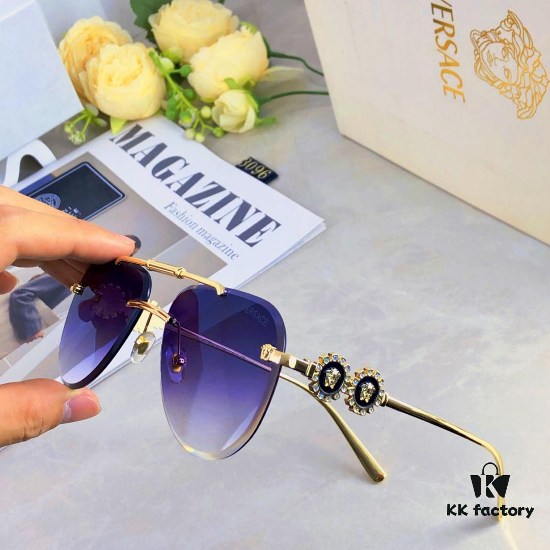 6931f8cd3a89a121ed54a050 Versac* New Arrival Metal Sunglasses Fashion Trend Unisex Aviator Shades European and American Business Retro Sun Glasses