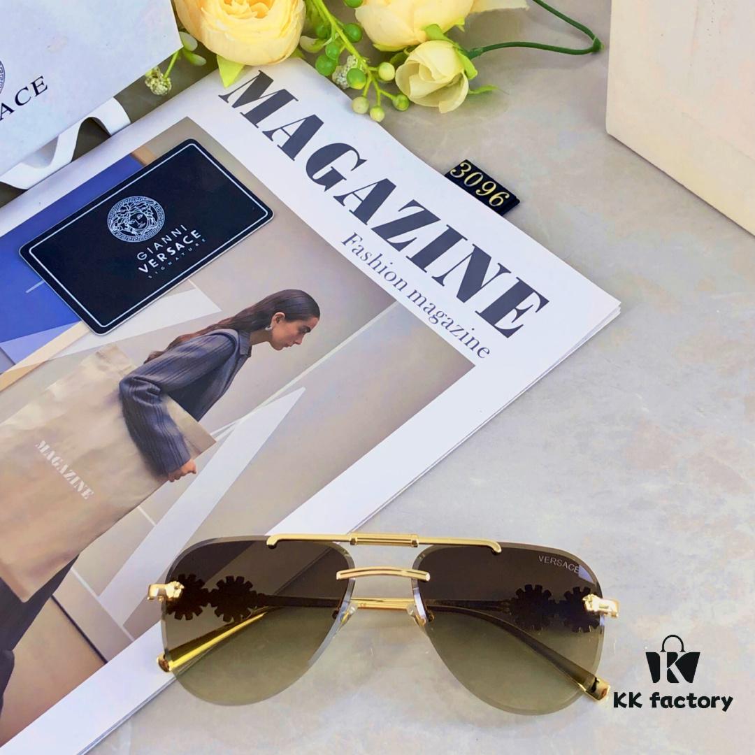 6931f8cd3a89a121ed54a052 Versac* New Arrival Metal Sunglasses Fashion Trend Unisex Aviator Shades European and American Business Retro Sun Glasses