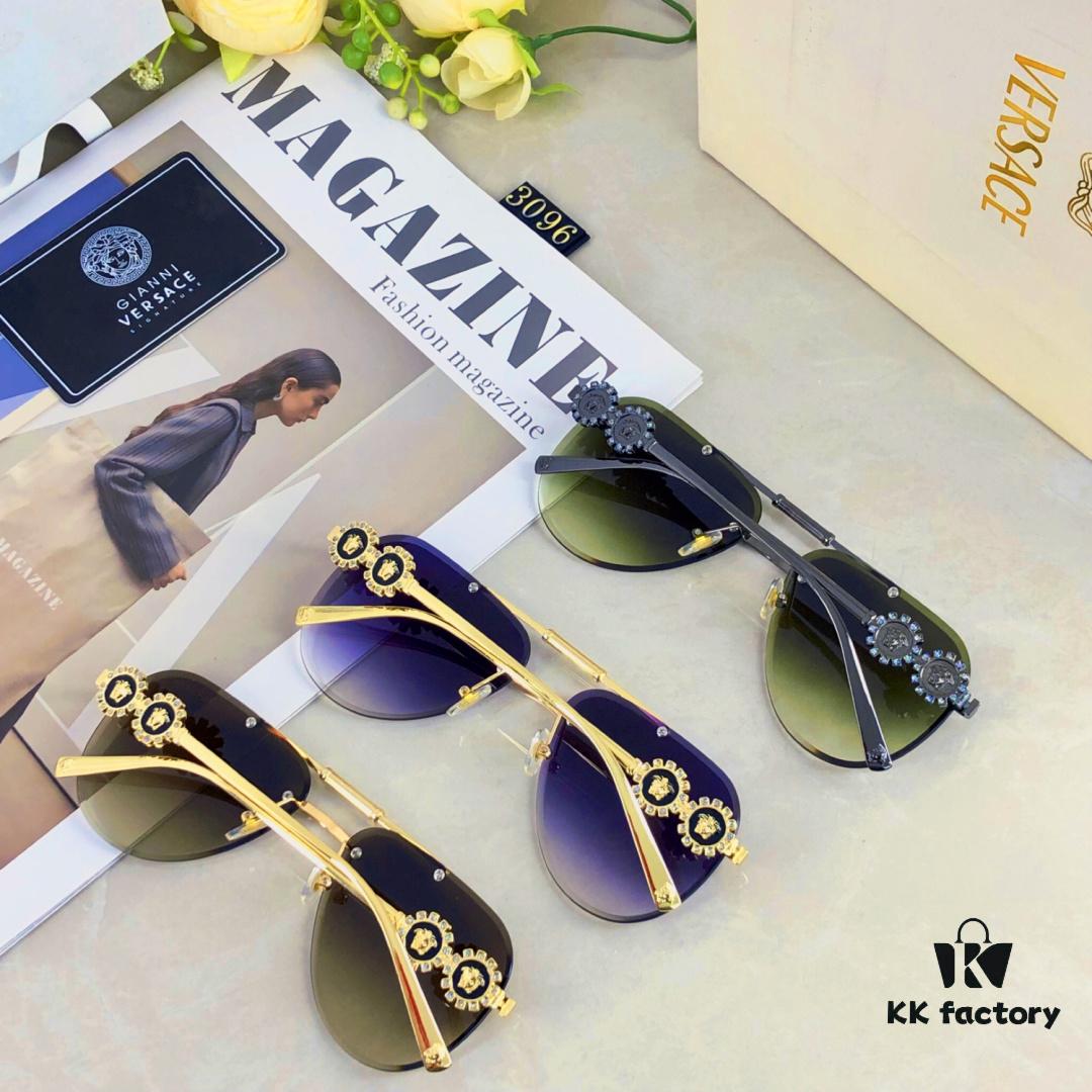 6931f8cd3a89a121ed54a057 Versac* New Arrival Metal Sunglasses Fashion Trend Unisex Aviator Shades European and American Business Retro Sun Glasses