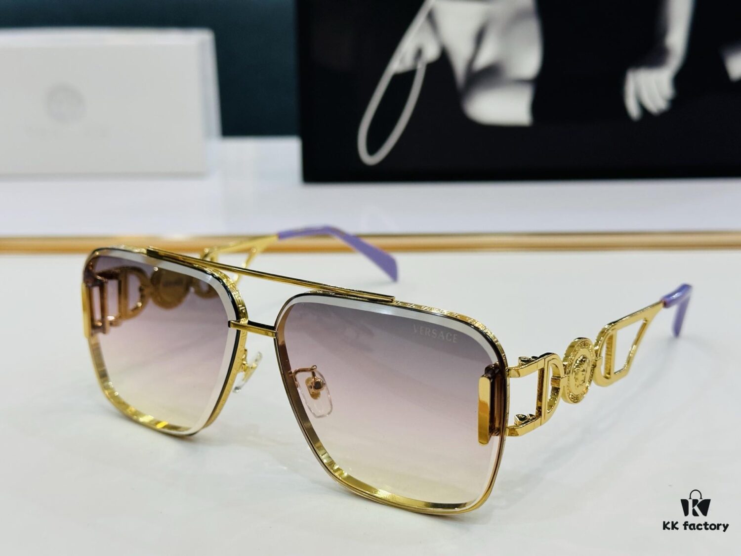 6931f8da3a89a121ed54a108 VERSACE V-Frame Sunglasses MOD: VE4707 Size: 62□12-145