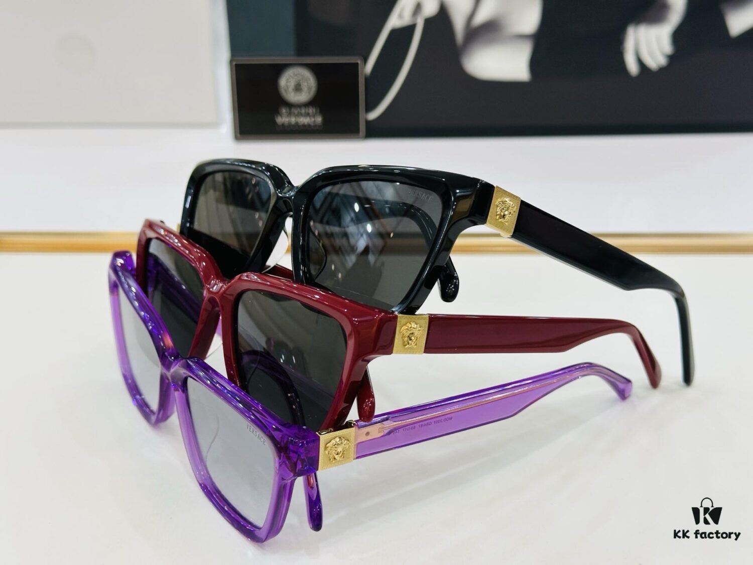 6931f8ed3a89a121ed54a1fb VERSACE Vincy House VE3357 Size 53-17-145 Sunglasses