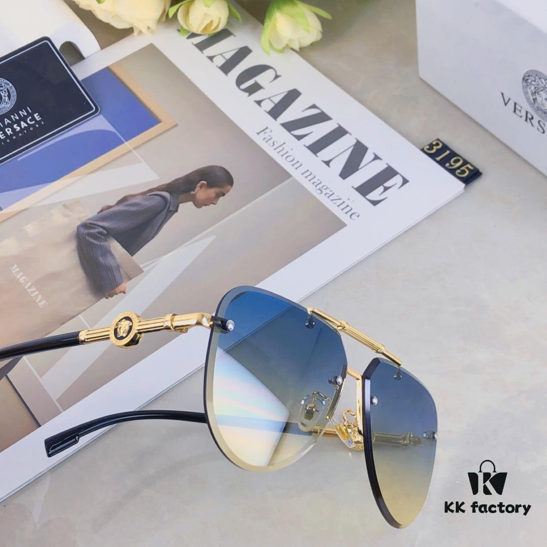 6931f8f13a89a121ed54a233 Versace 2025 New Arrival Classic Metal Frameless Men's Sunglasses, Fashionable UV-Protective Driving Shades