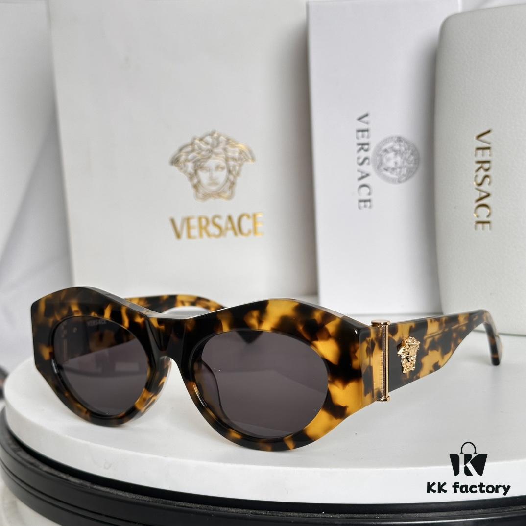 6931f90c3a89a121ed54a3ab VERSACE Elliptical Design Sunglasses with Golden Medusa Studs and Columnar Temples