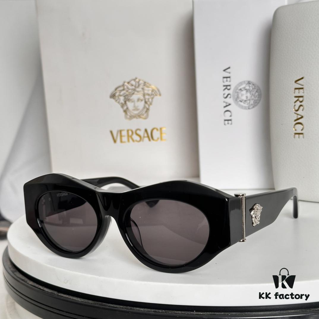 6931f90c3a89a121ed54a3ad VERSACE Elliptical Design Sunglasses with Golden Medusa Studs and Columnar Temples