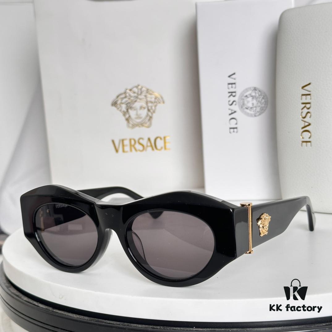 6931f90c3a89a121ed54a3ae VERSACE Elliptical Design Sunglasses with Golden Medusa Studs and Columnar Temples
