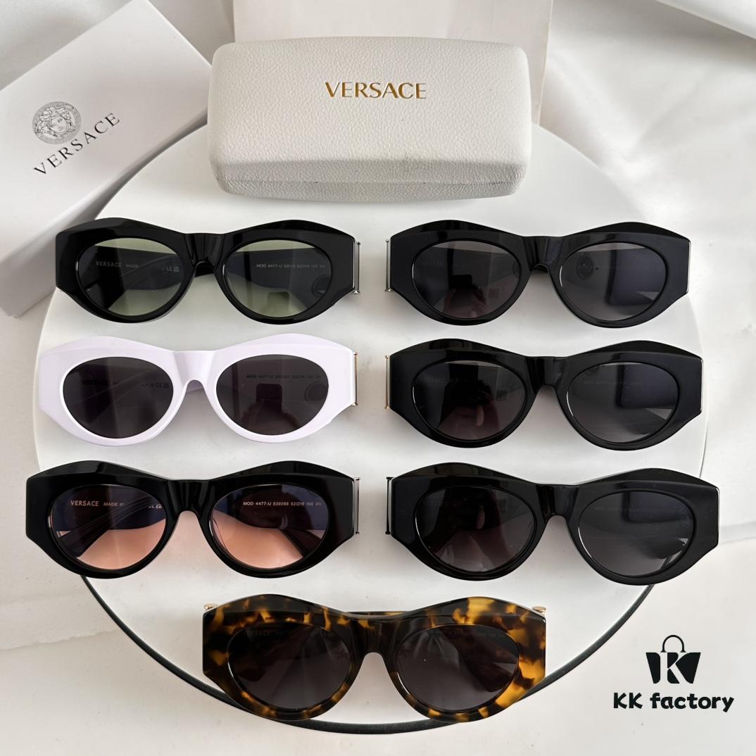 6931f90c3a89a121ed54a3b1 VERSACE Elliptical Design Sunglasses with Golden Medusa Studs and Columnar Temples