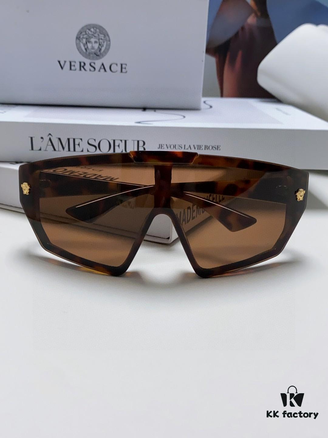 VERSACE Versace [Spring/Summer 2024 New Arrival] Unisex Sunglasses, One-Piece Mask-Style Eyewear