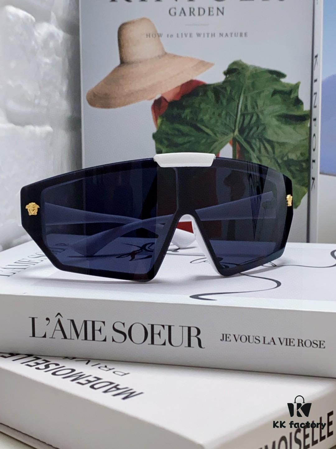 VERSACE Versace [2024 Spring/Summer New Arrival] Unisex Sunglasses, One-Piece Mask-Style Eyewear