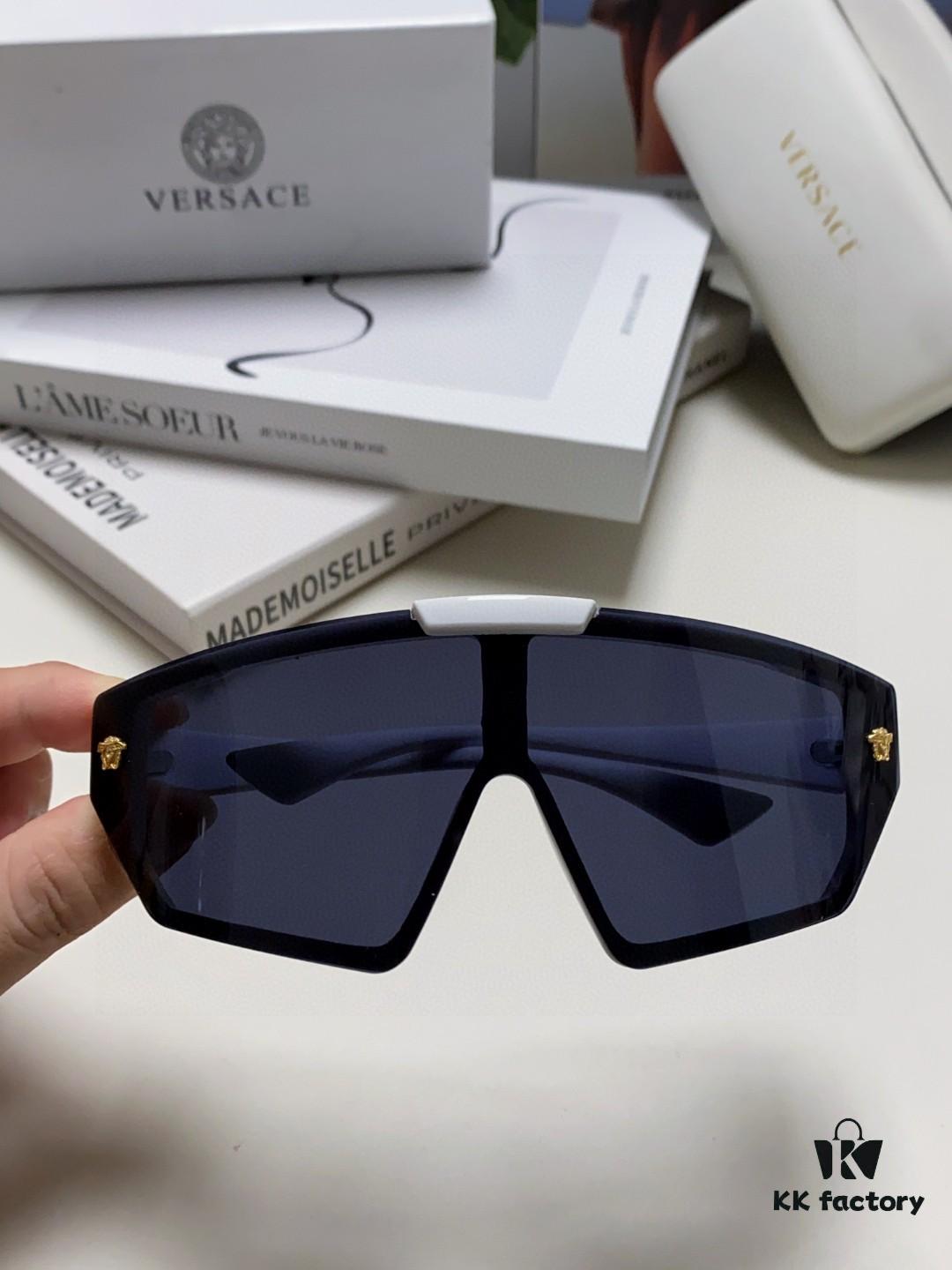 VERSACE Versace [2024 Spring/Summer New Arrival] Unisex Sunglasses, One-Piece Mask-Style Eyewear