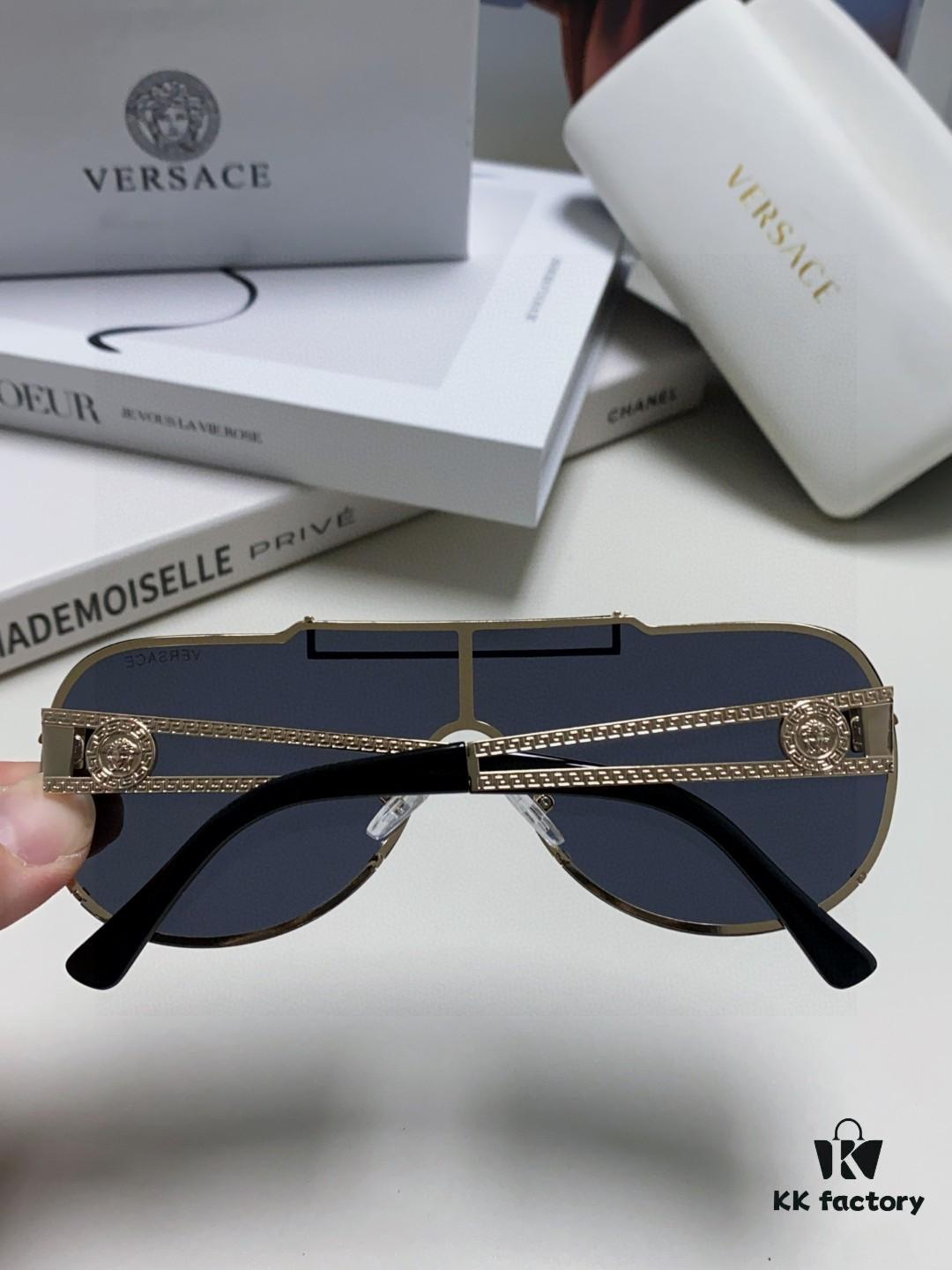 6931f9143a89a121ed54a421 Versace 2024 New Trendy Oversized Letter Sunglasses for Women, UV-Protective One-Piece Logo Lens, Unisex Stylish Sunglasses