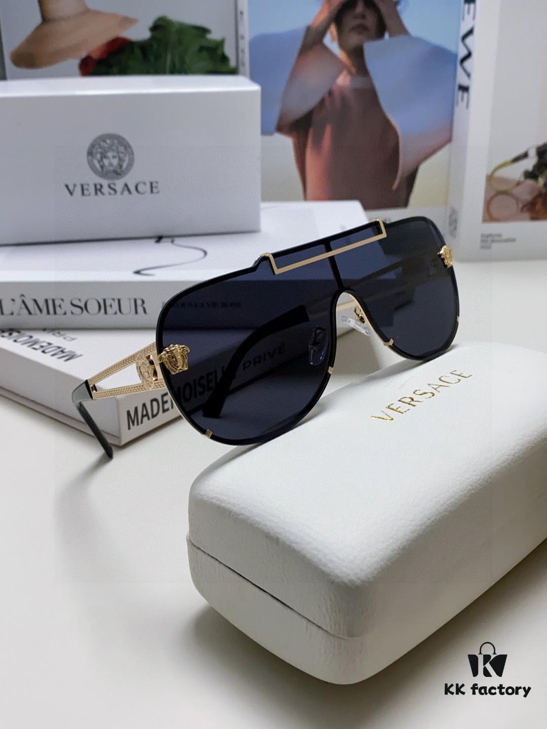 6931f9143a89a121ed54a423 Versace 2024 New Trendy Oversized Letter Sunglasses for Women, UV-Protective One-Piece Logo Lens, Unisex Stylish Sunglasses