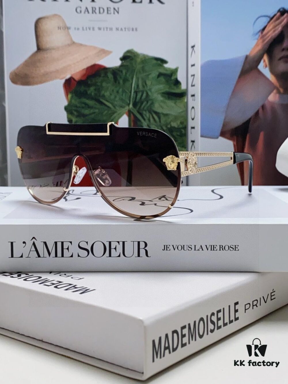 6931f9143a89a121ed54a426 Versace 2024 New Fashion Oversized Letter Sunglasses for Women, UV-Protective One-Piece Tinted Lenses, Unisex Stylish Sun Glasses