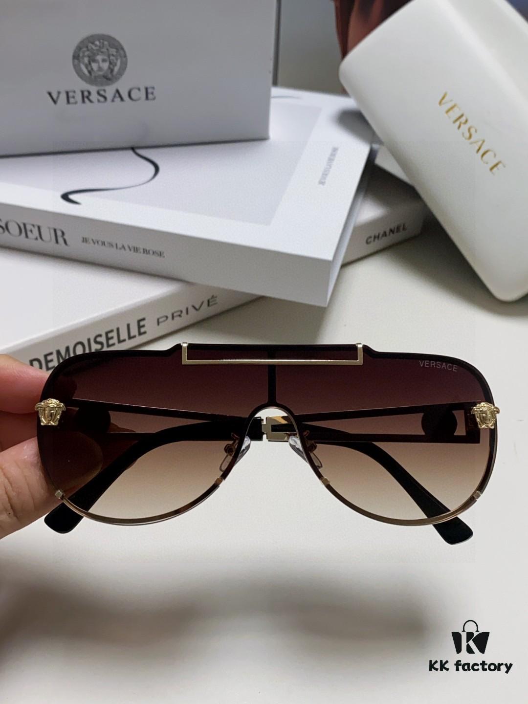 6931f9143a89a121ed54a429 Versace 2024 New Fashion Oversized Letter Sunglasses for Women, UV-Protective One-Piece Tinted Lenses, Unisex Stylish Sun Glasses