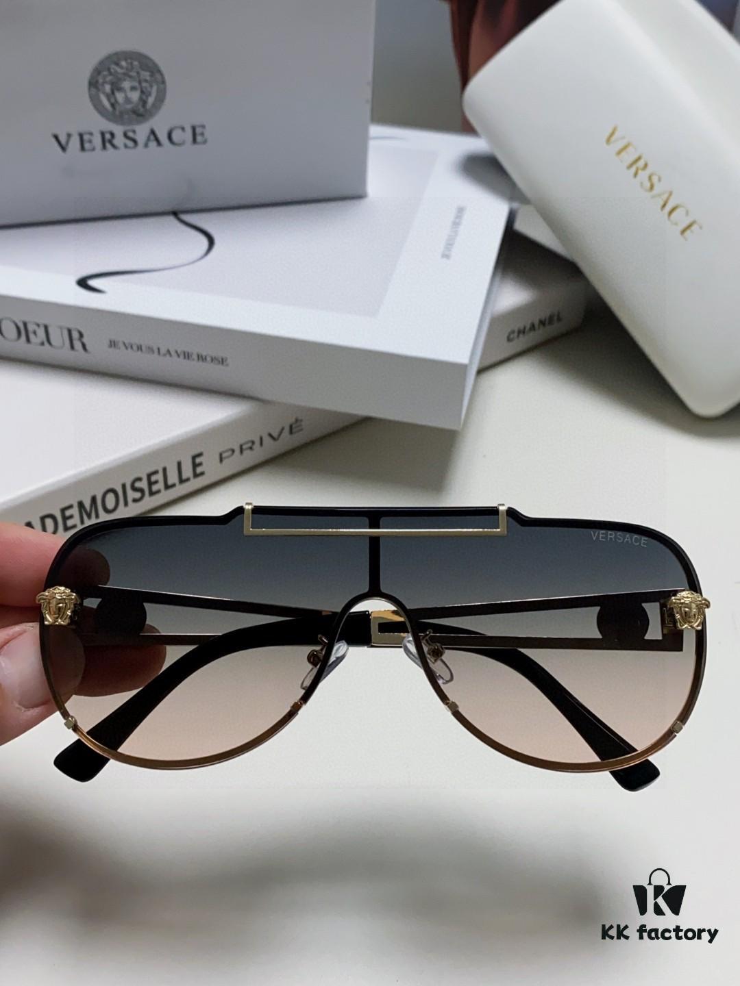 6931f9153a89a121ed54a432 Versace 2024 New Fashion Oversized Letter Sunglasses for Women, UV-Protective One-Piece Tinted Lenses, Unisex Stylish Sun Glasses