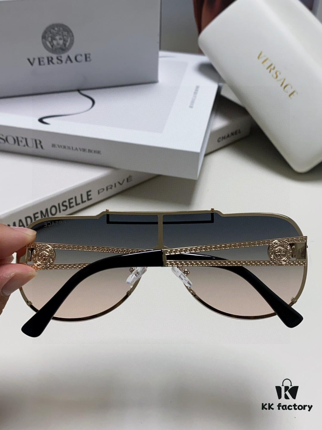 6931f9153a89a121ed54a433 Versace 2024 New Fashion Oversized Letter Sunglasses for Women, UV-Protective One-Piece Tinted Lenses, Unisex Stylish Sun Glasses