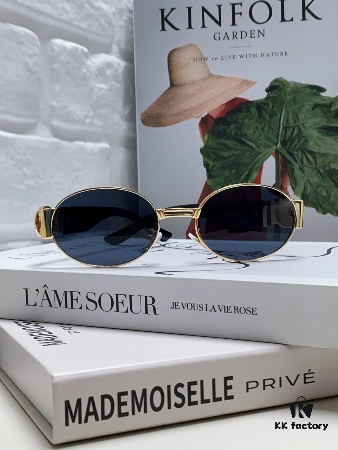 6931f9163a89a121ed54a445 Versace New Retro Oval Sunglasses, Fashionable Unisex Sun Glasses, Celebrity Style