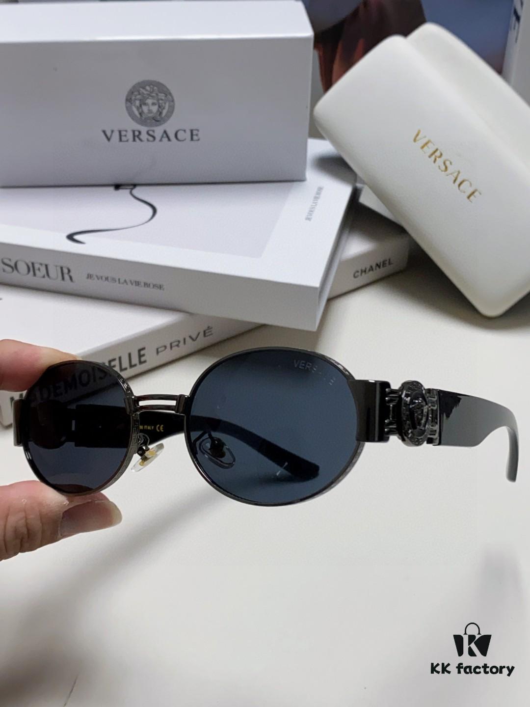 6931f9173a89a121ed54a453 Versace New Retro Oval Sunglasses, Fashionable Unisex Sun Glasses, Celebrity Style