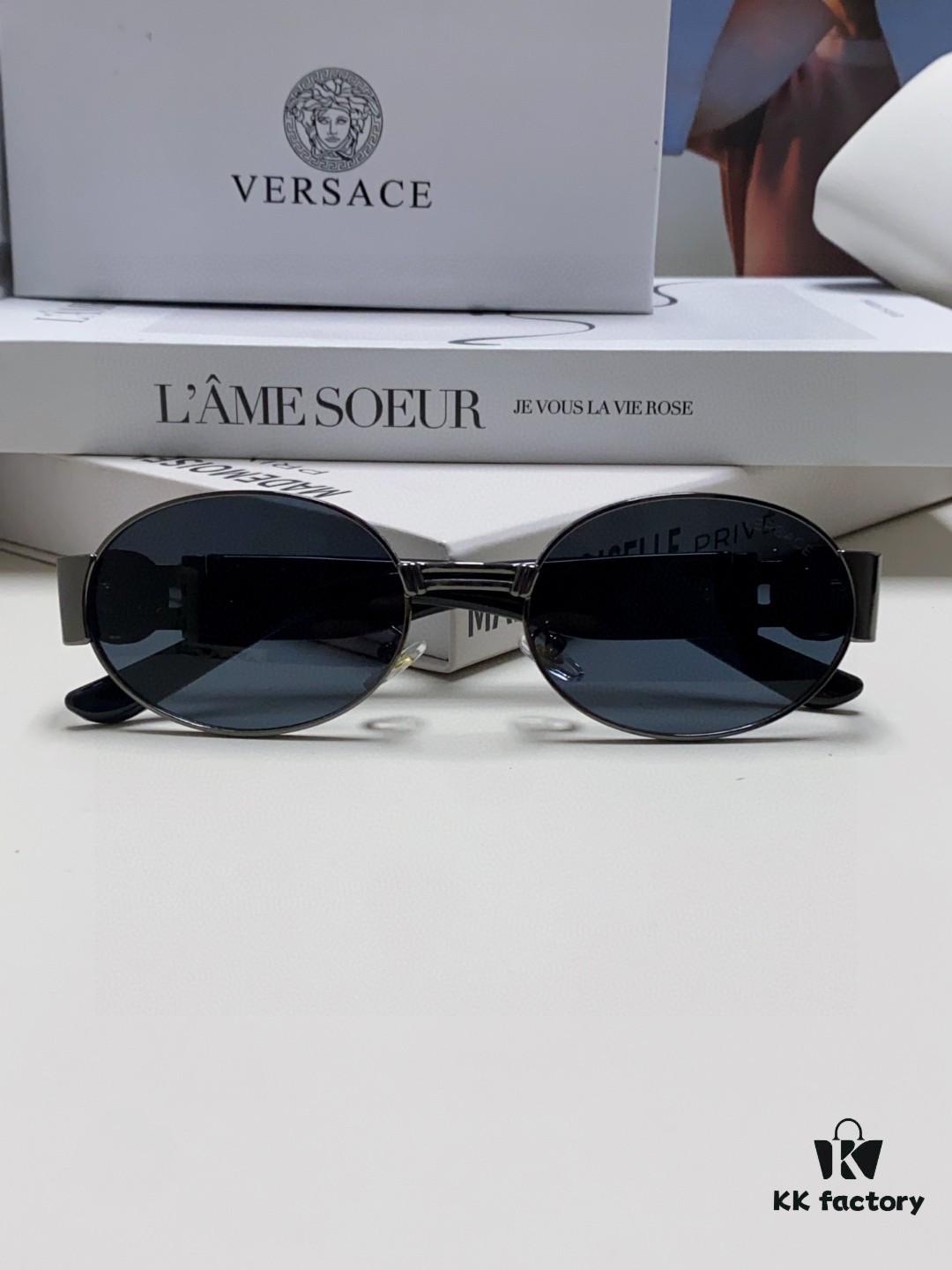 6931f9173a89a121ed54a454 Versace New Retro Oval Sunglasses, Fashionable Unisex Sun Glasses, Celebrity Style